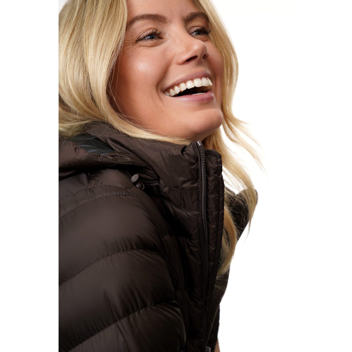 Damen Soft-Daunenjacke mit Kapuze