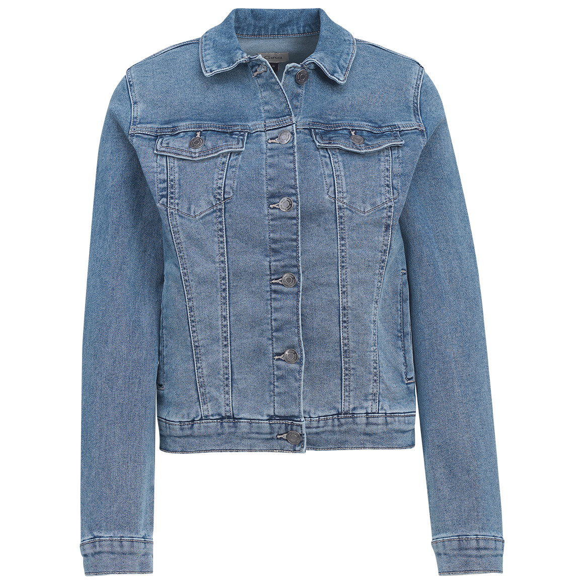 Damesjeansjas met knopen