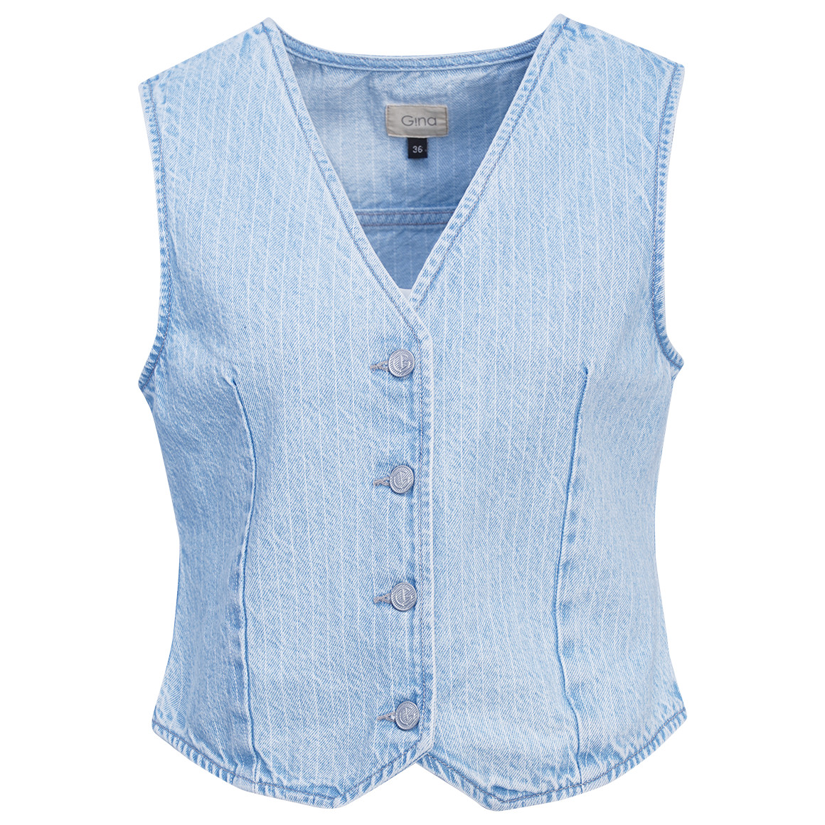 Damen Jeansweste mit Knopfleiste