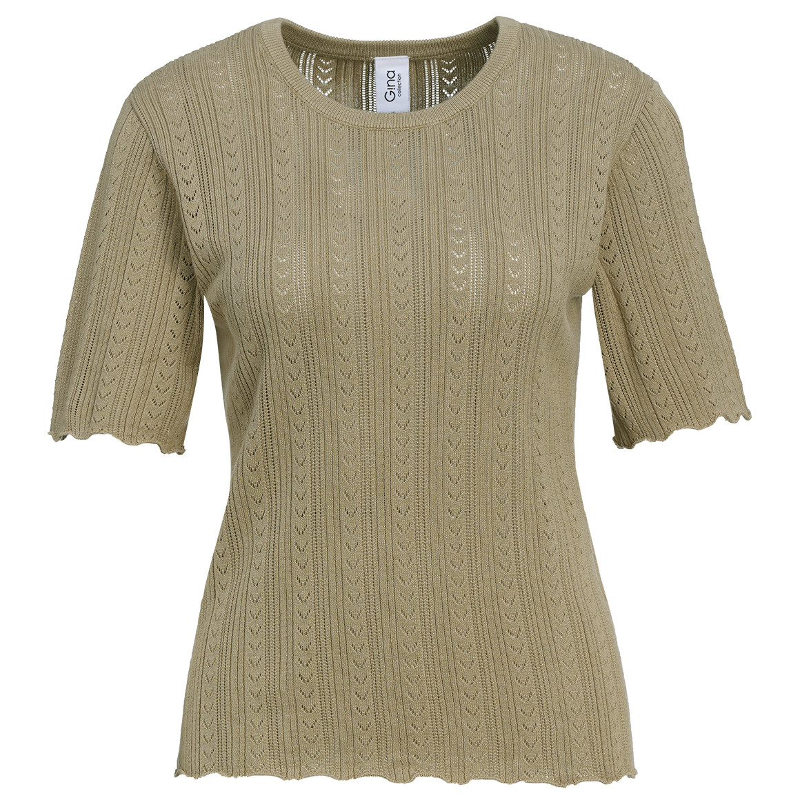 Damen Strickshirt mit Wellenbündchen