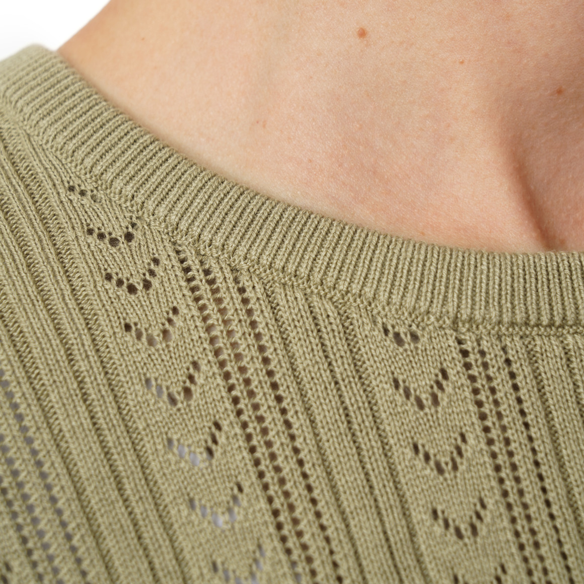 Damen Strickshirt mit Wellenbündchen