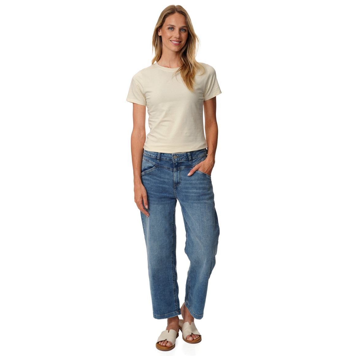Damen T-Shirt mit Rundhalsausschnitt