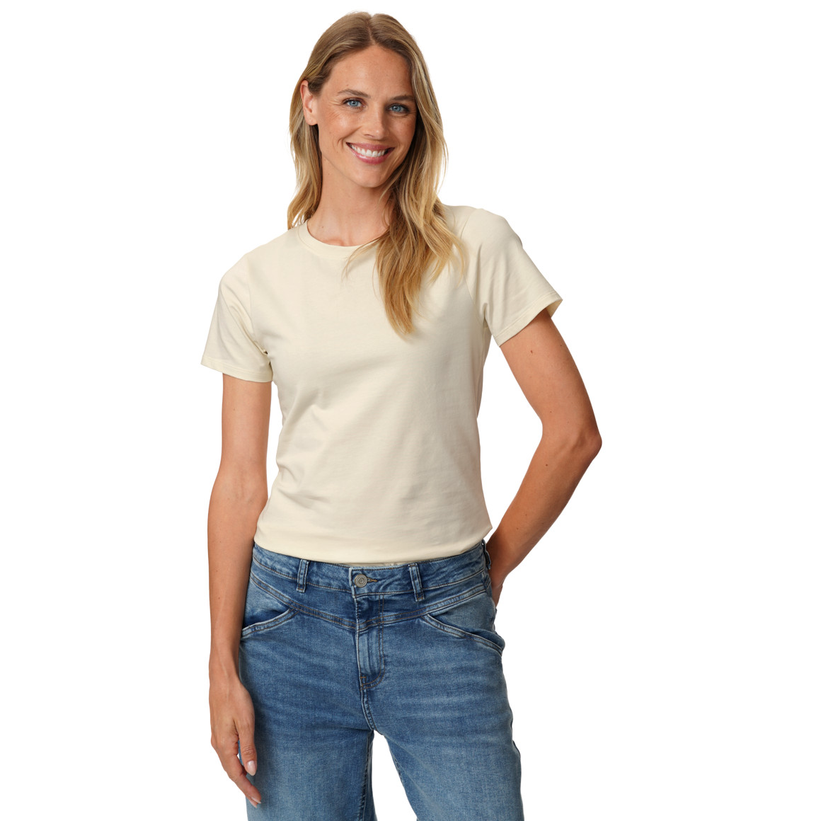 Damen T-Shirt mit Rundhalsausschnitt