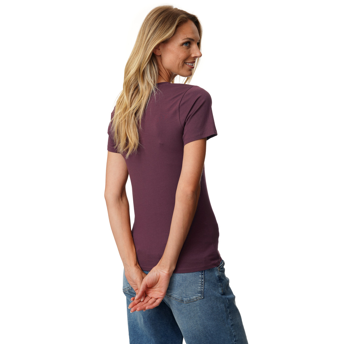 Damen T-Shirt mit Rundhalsausschnitt