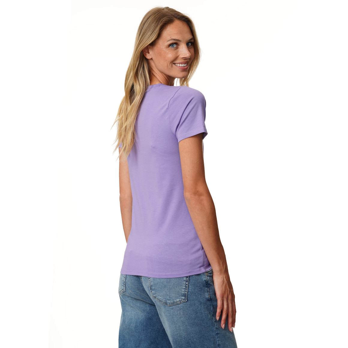 Damen T-Shirt mit Rundhalsausschnitt