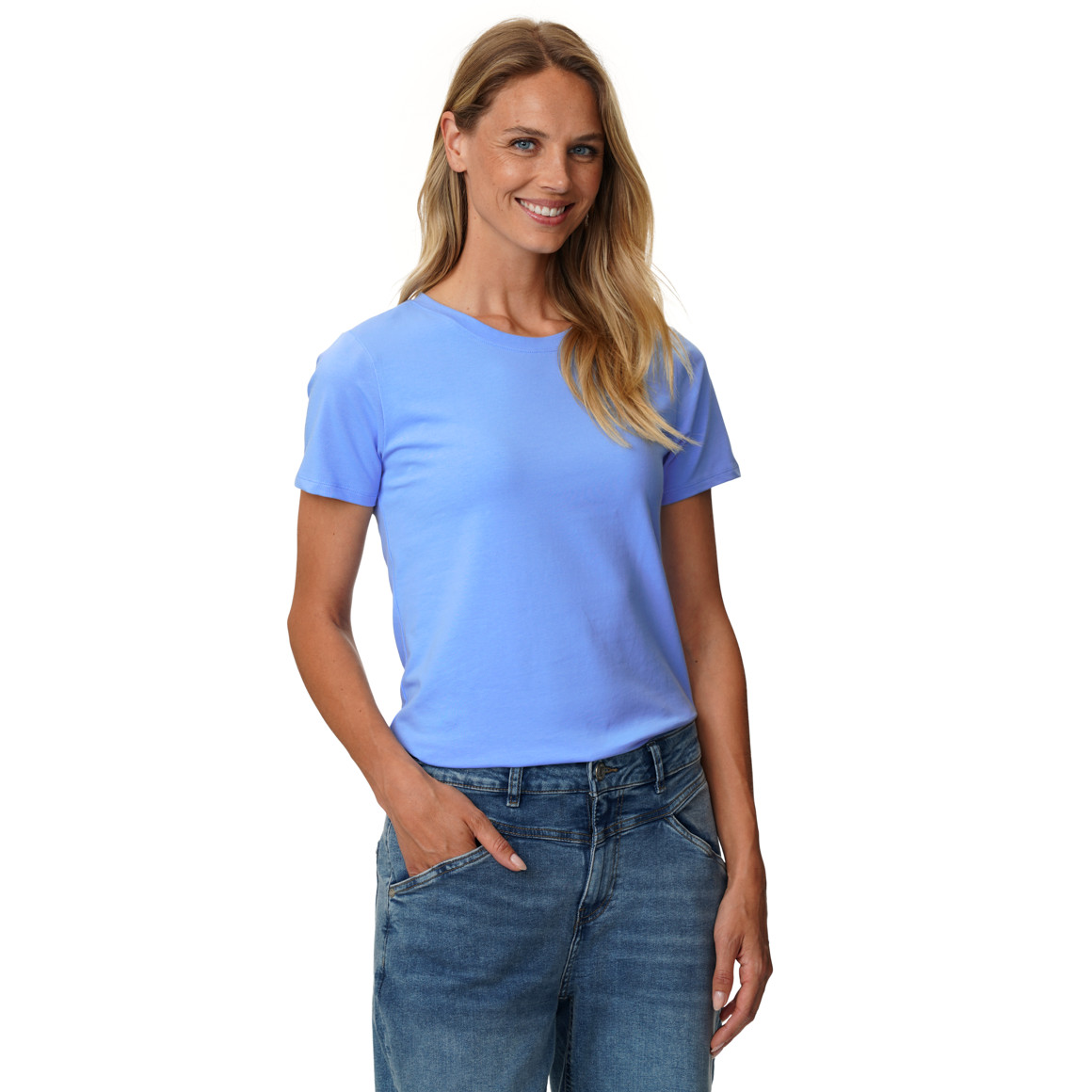 Damen T-Shirt mit Rundhalsausschnitt