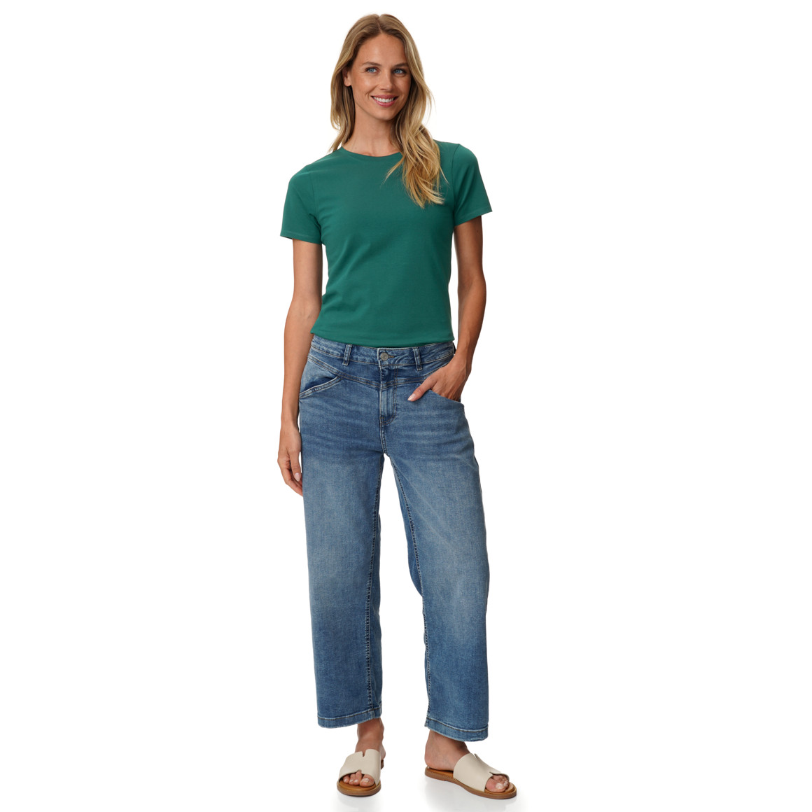 Damen T-Shirt mit Rundhalsausschnitt