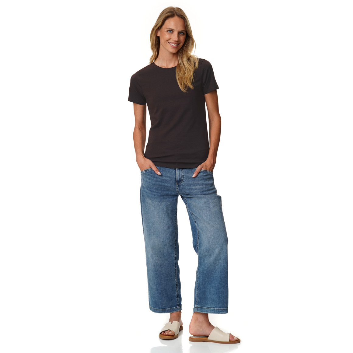 Damen T-Shirt mit Rundhalsausschnitt