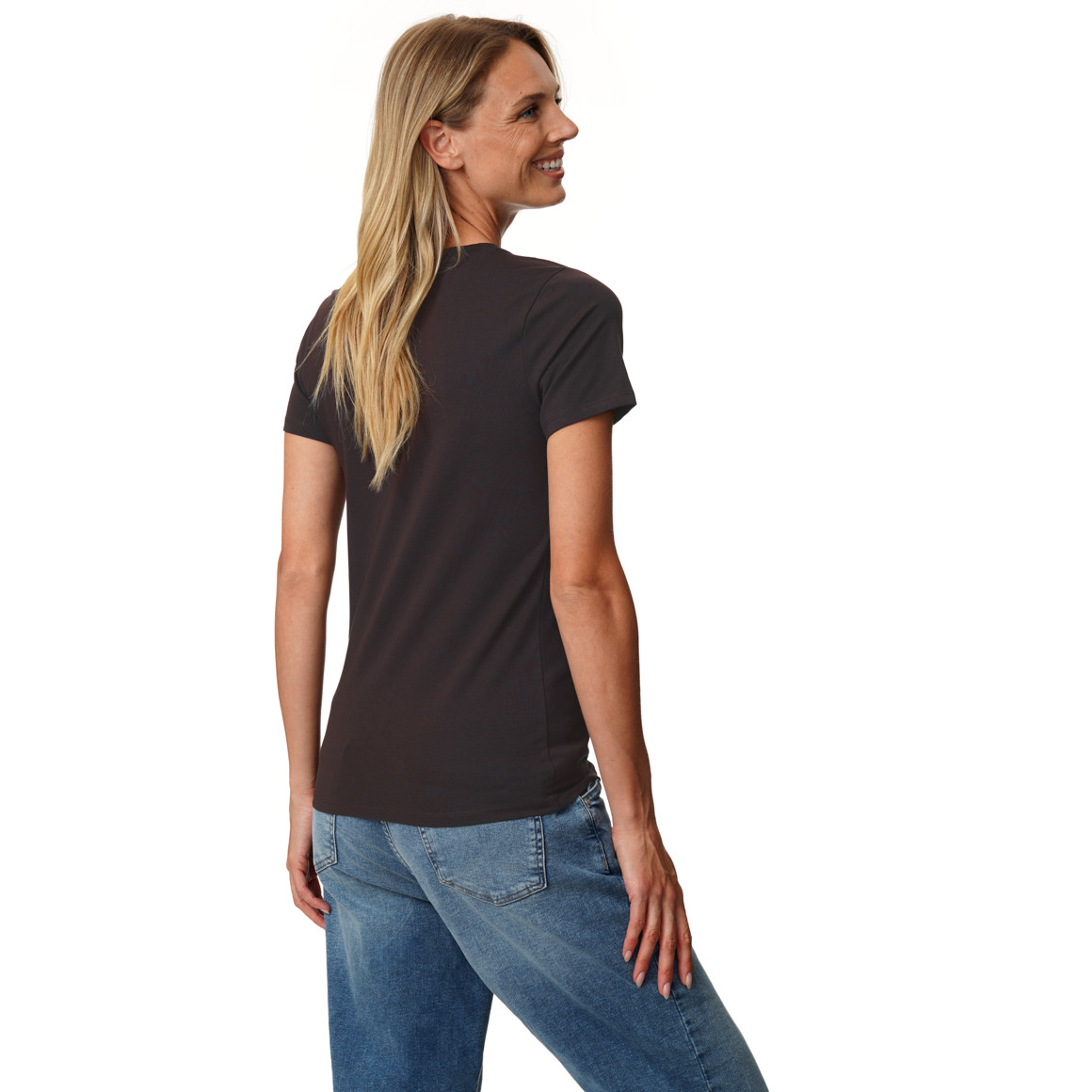 Damen T-Shirt mit Rundhalsausschnitt