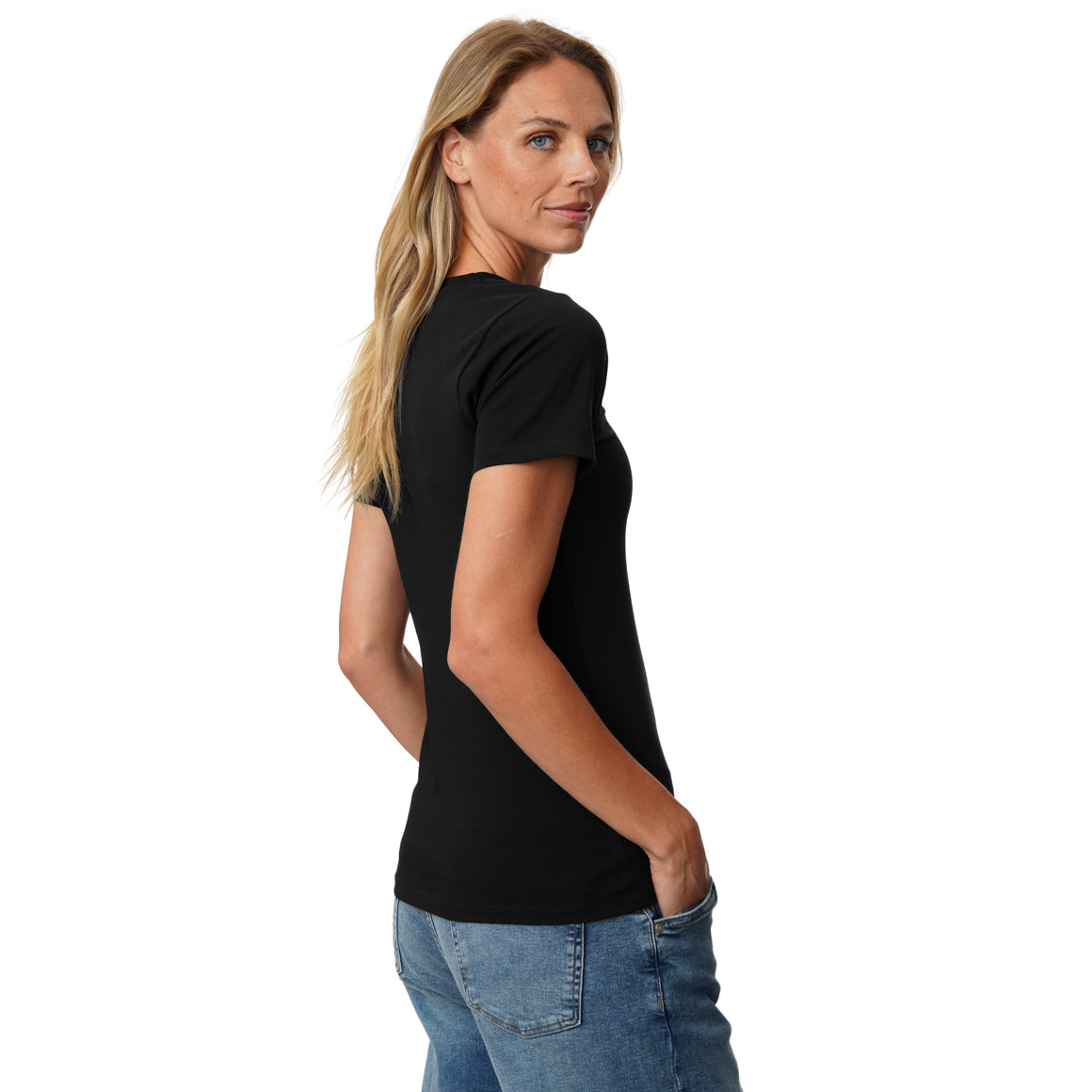 Damen T-Shirt mit V-Ausschnitt