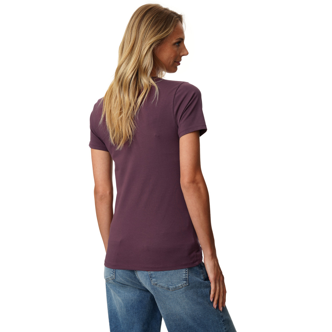 Damen T-Shirt mit V-Ausschnitt
