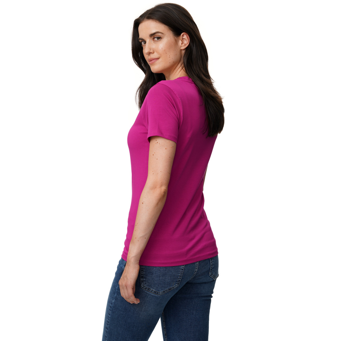 Damen T-Shirt mit V-Ausschnitt