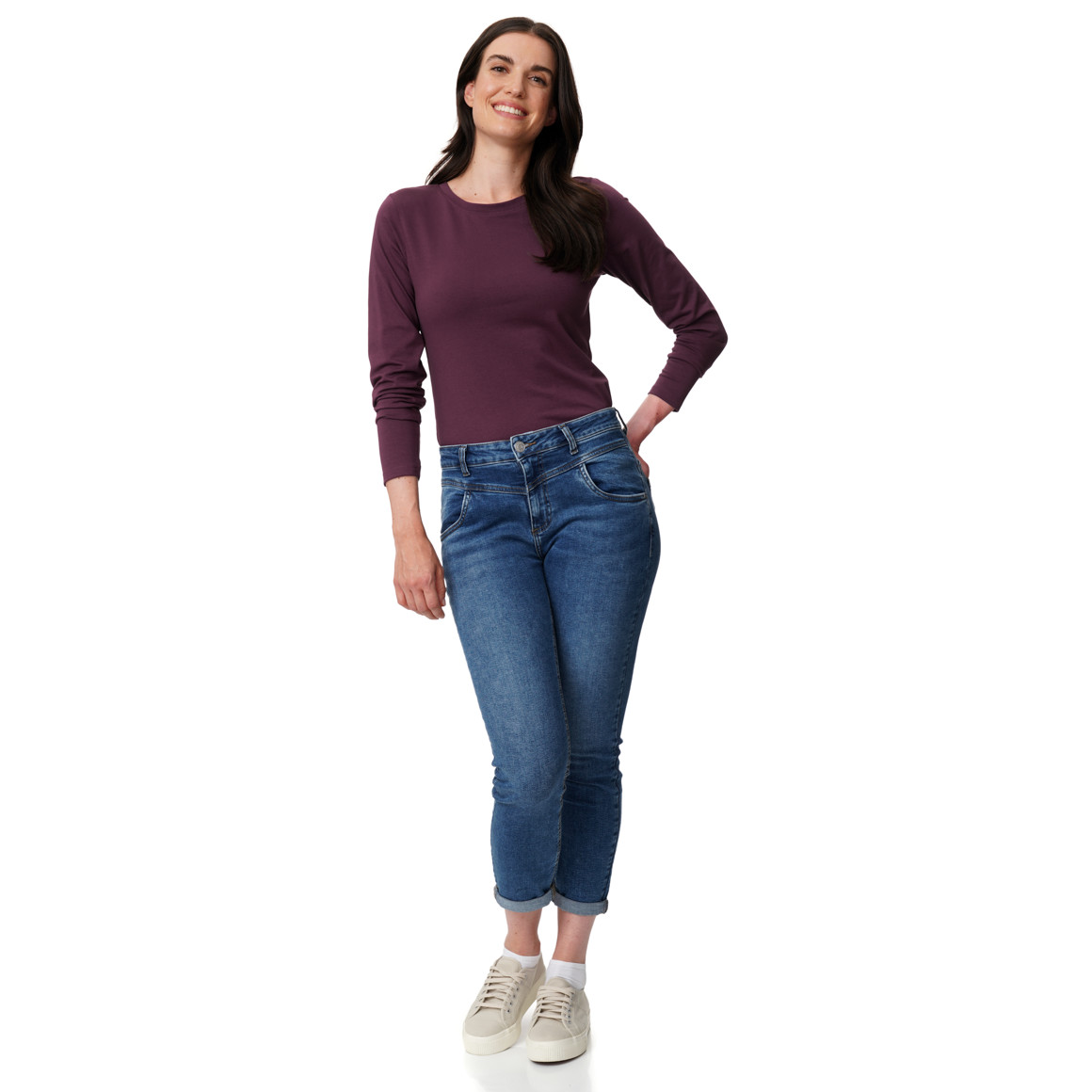 Damen Langarmshirt mit Bio-Baumwolle