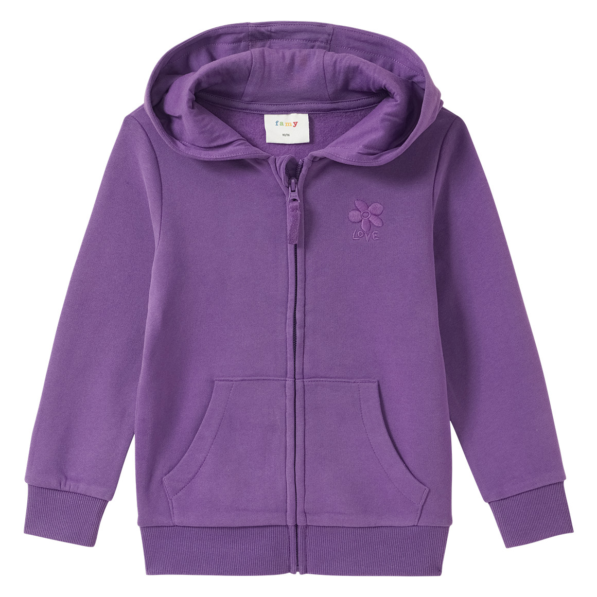Mädchen Sweatjacke im Basic-Look
