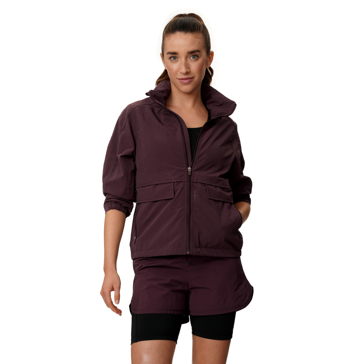 Damen Sport-Jacke mit Kapuze