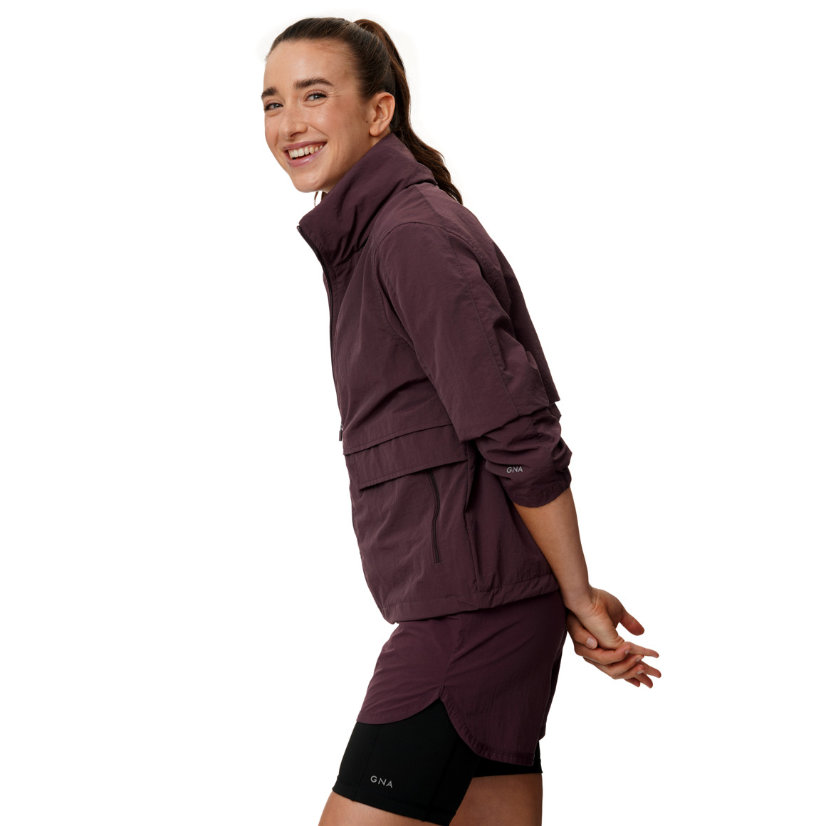 Damen Sport-Jacke mit Kapuze