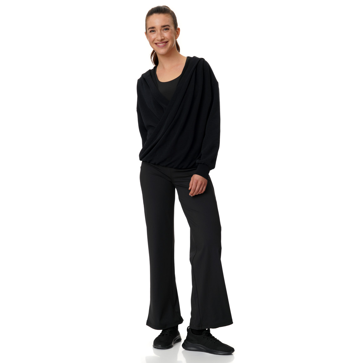 Damen Sport-Sweatshirt in Wickeloptik
