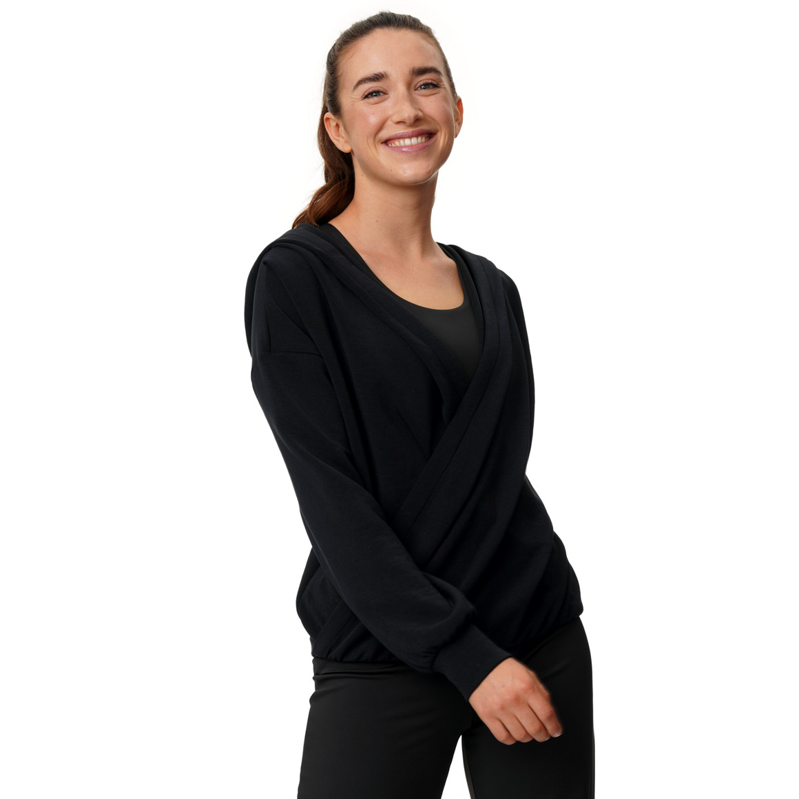 Damen Sport-Sweatshirt in Wickeloptik
