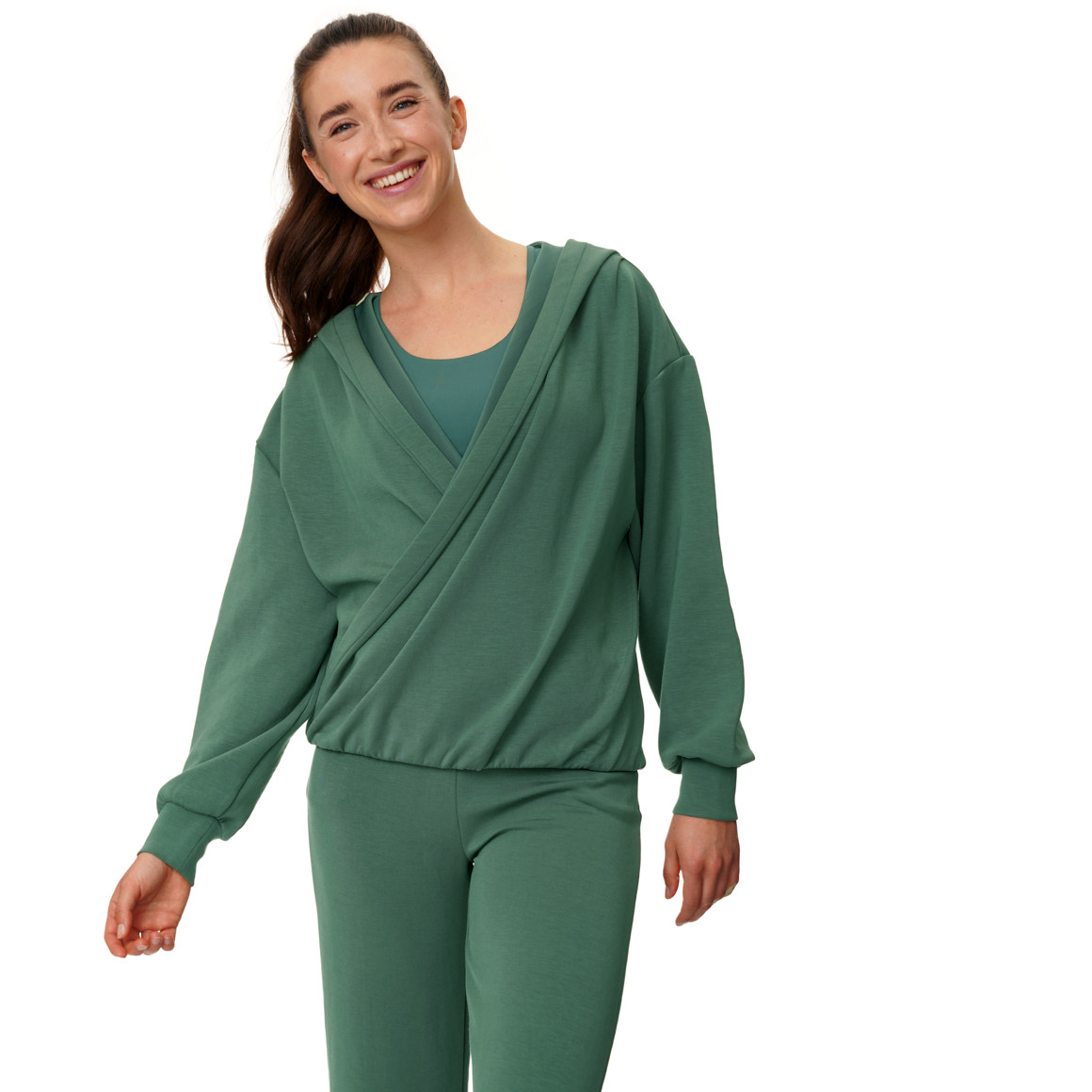 Damen Sport-Sweatshirt in Wickeloptik