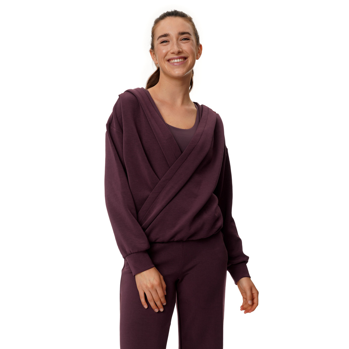 Damen Sport-Sweatshirt in Wickeloptik