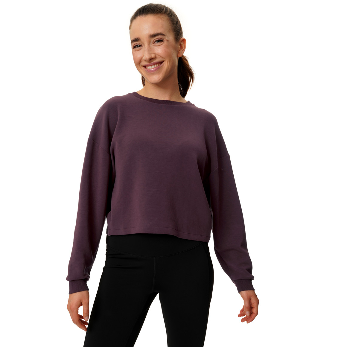 Damen Sport-Sweatshirt mit offenem Rücken