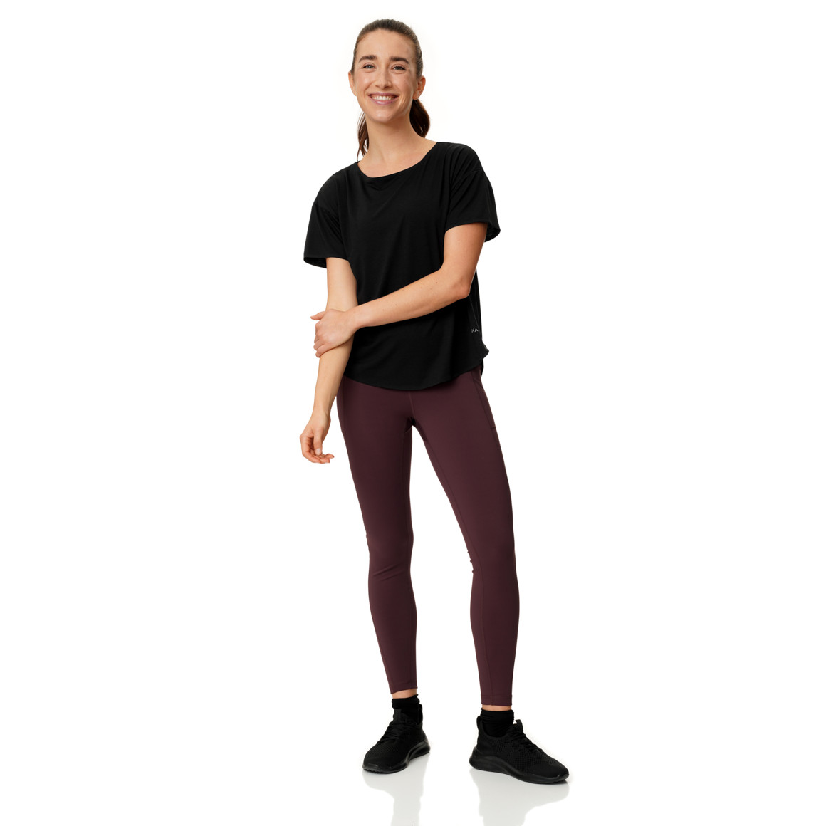Damen Sport T-Shirt unifarben