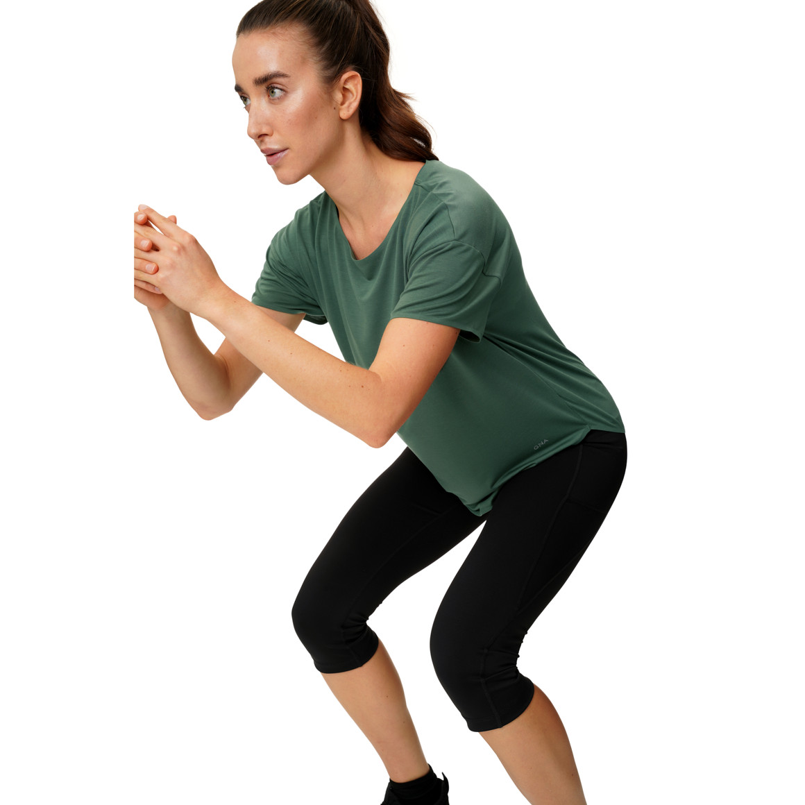 Damen Sport T-Shirt unifarben