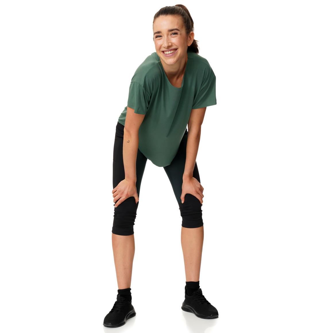 Damen Sport T-Shirt unifarben