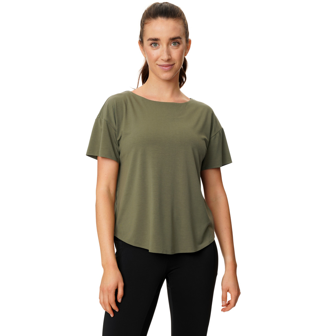 Damen Sport T-Shirt unifarben