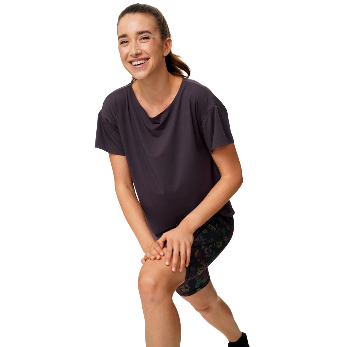 Damen Sport T-Shirt unifarben