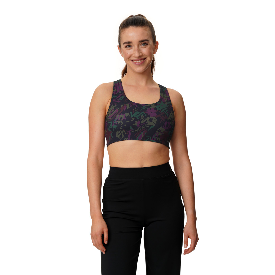 Damen Sport-Bustier mit Allover-Print