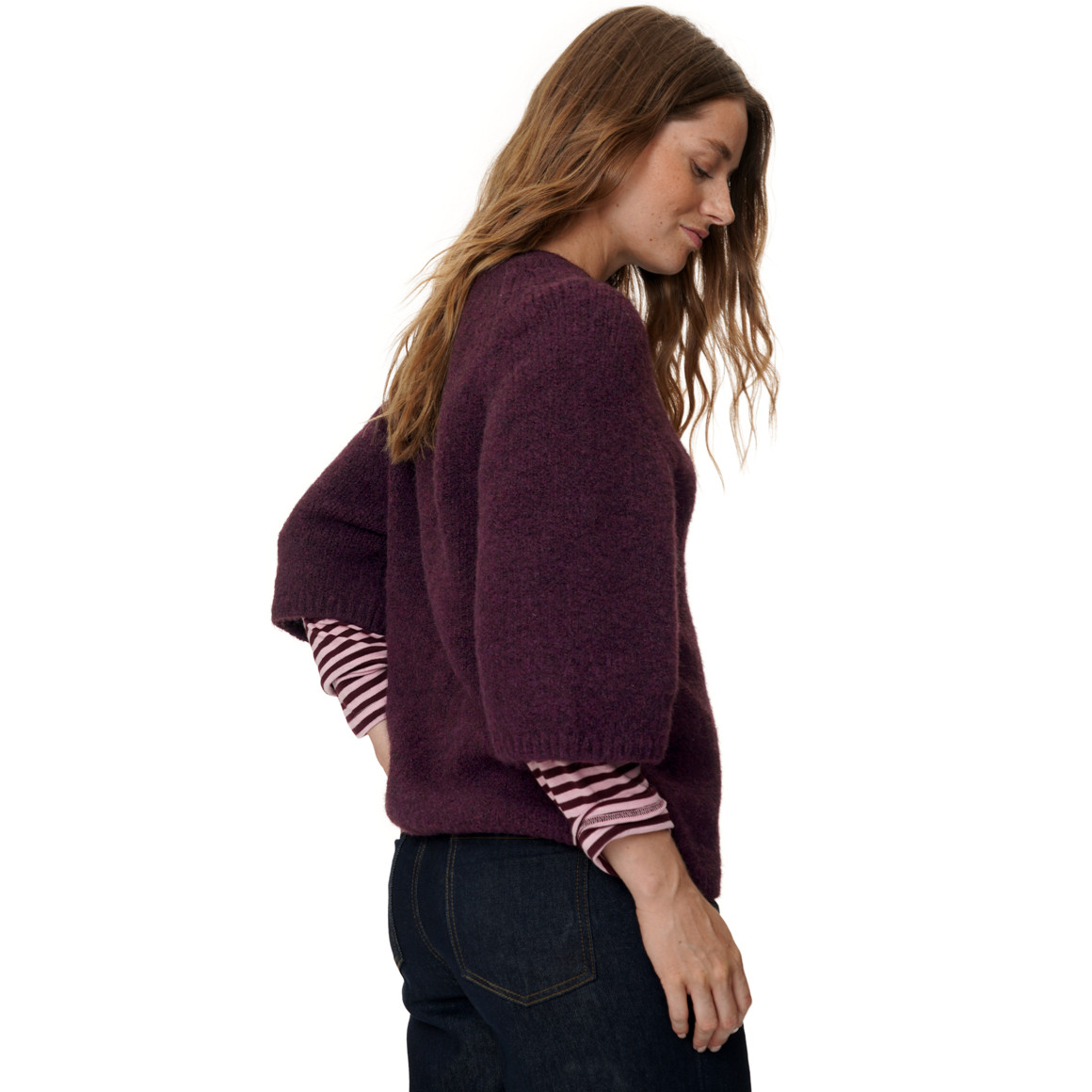 Damen Strickpullover mit kurzem Arm