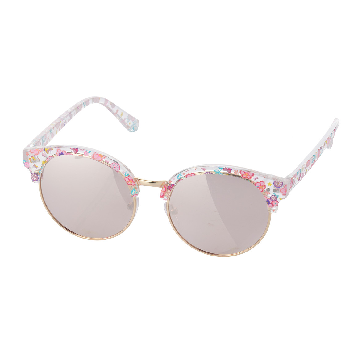 Mädchen Sonnenbrille mit Blumen-Motiven