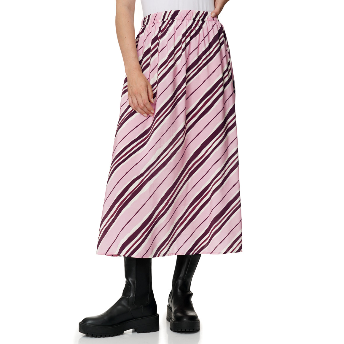 Damen Modal-Rock im Streifen-Look
