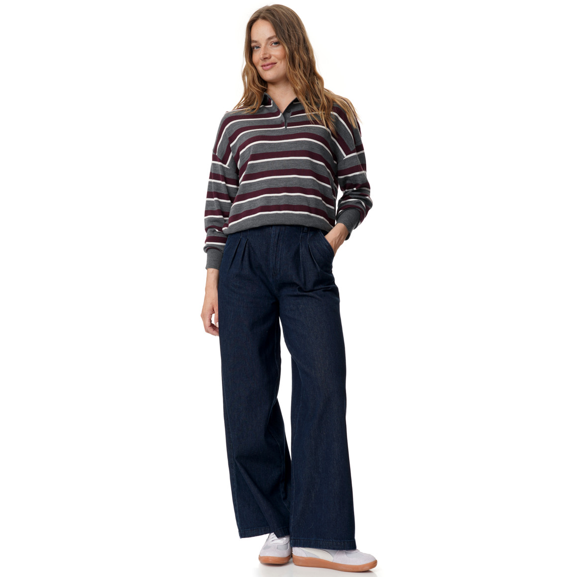 Damen Wide-Leg-Jeans aus Bio-Baumwolle