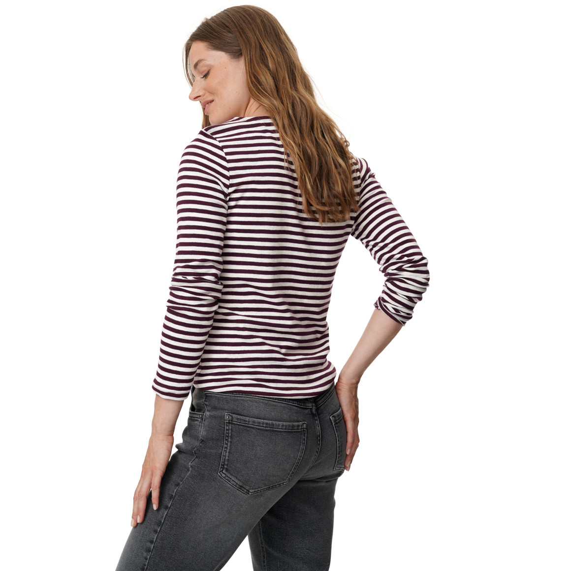 Damen Langarmshirt im Streifen-Look