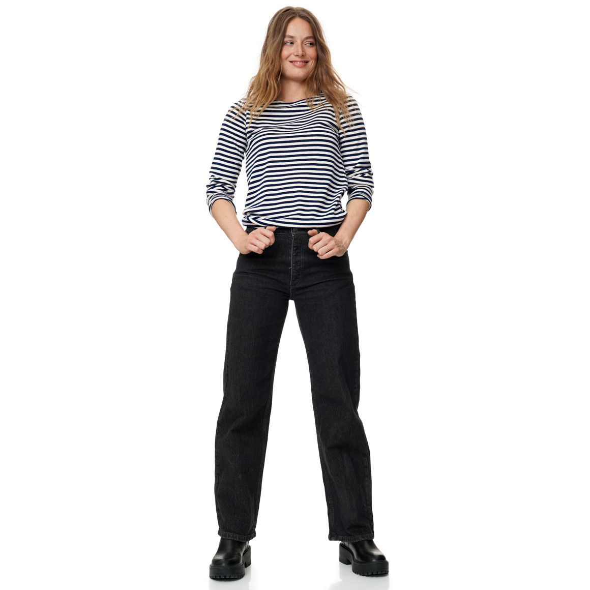 Damen Langarmshirt im Streifen-Look