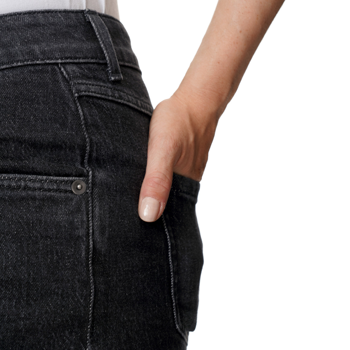 Damen Straight-Jeans mit weitem Bein
