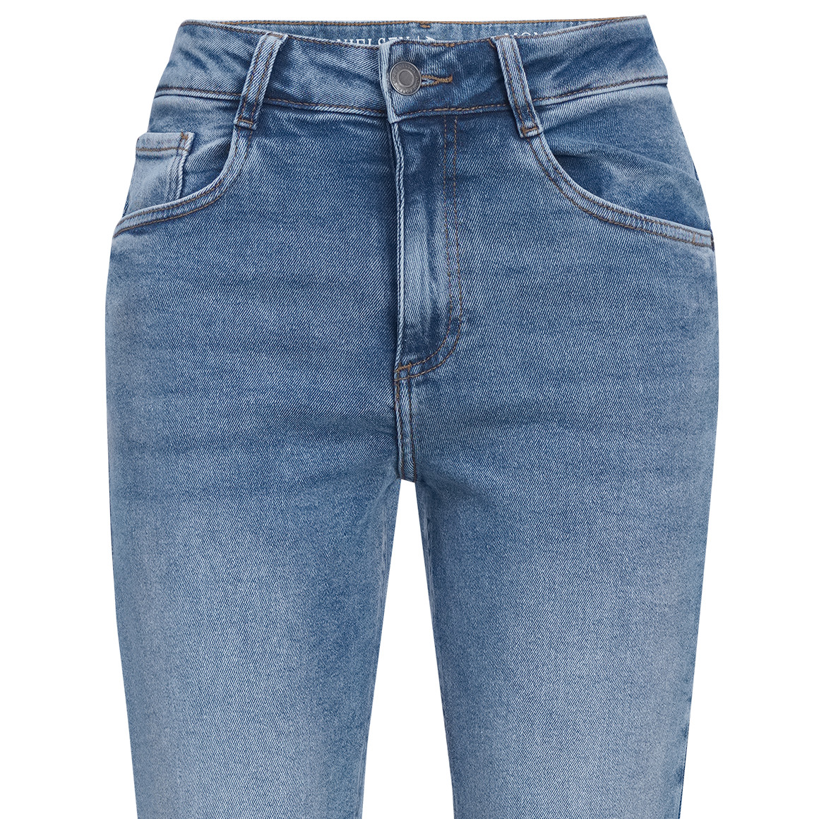 Damen Mom-Jeans mit Used-Waschung