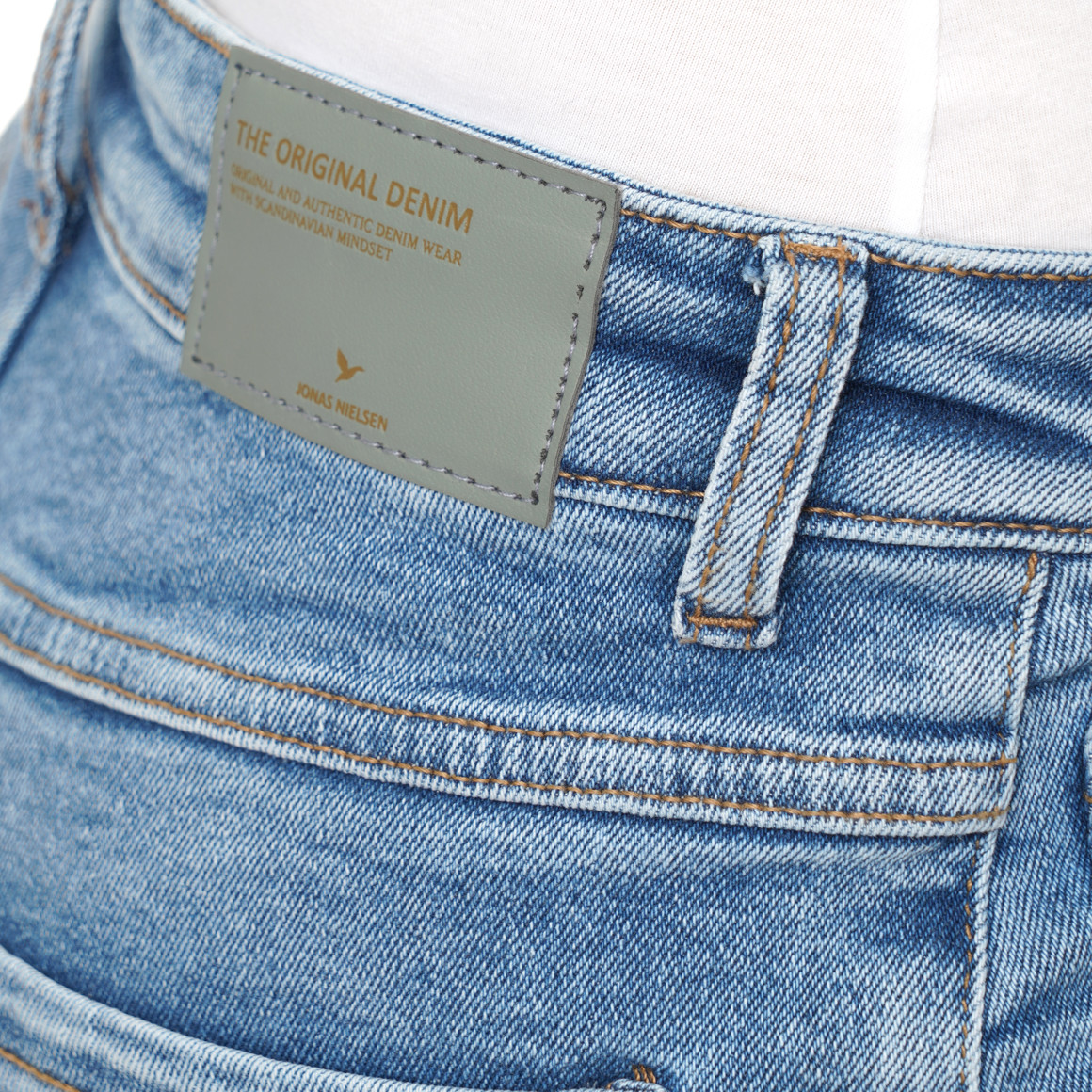 Dames mom-jeans met used-wassing