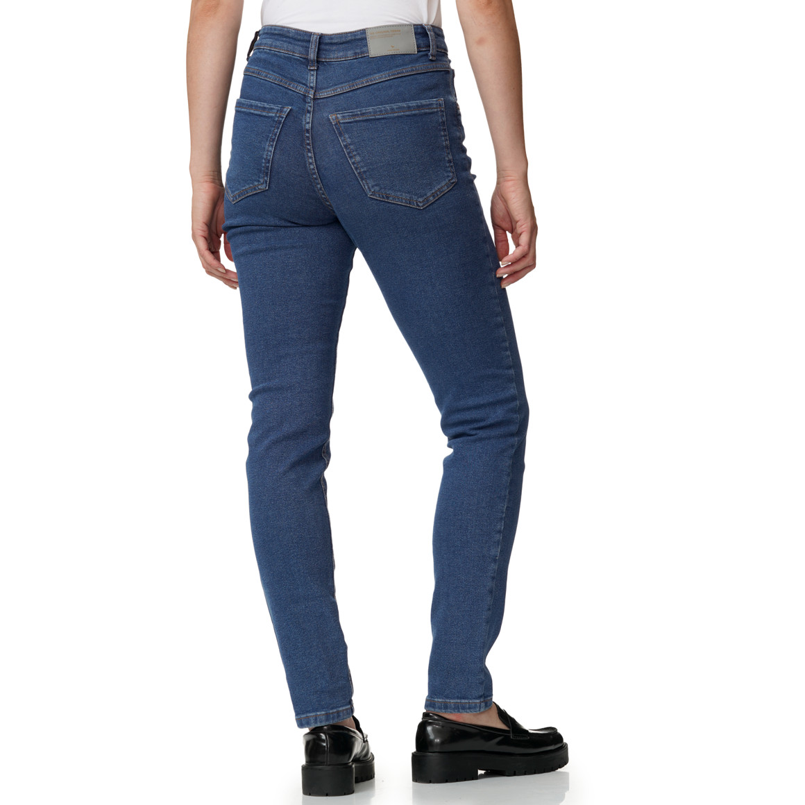 Damen Mom-Jeans mit Used-Waschung