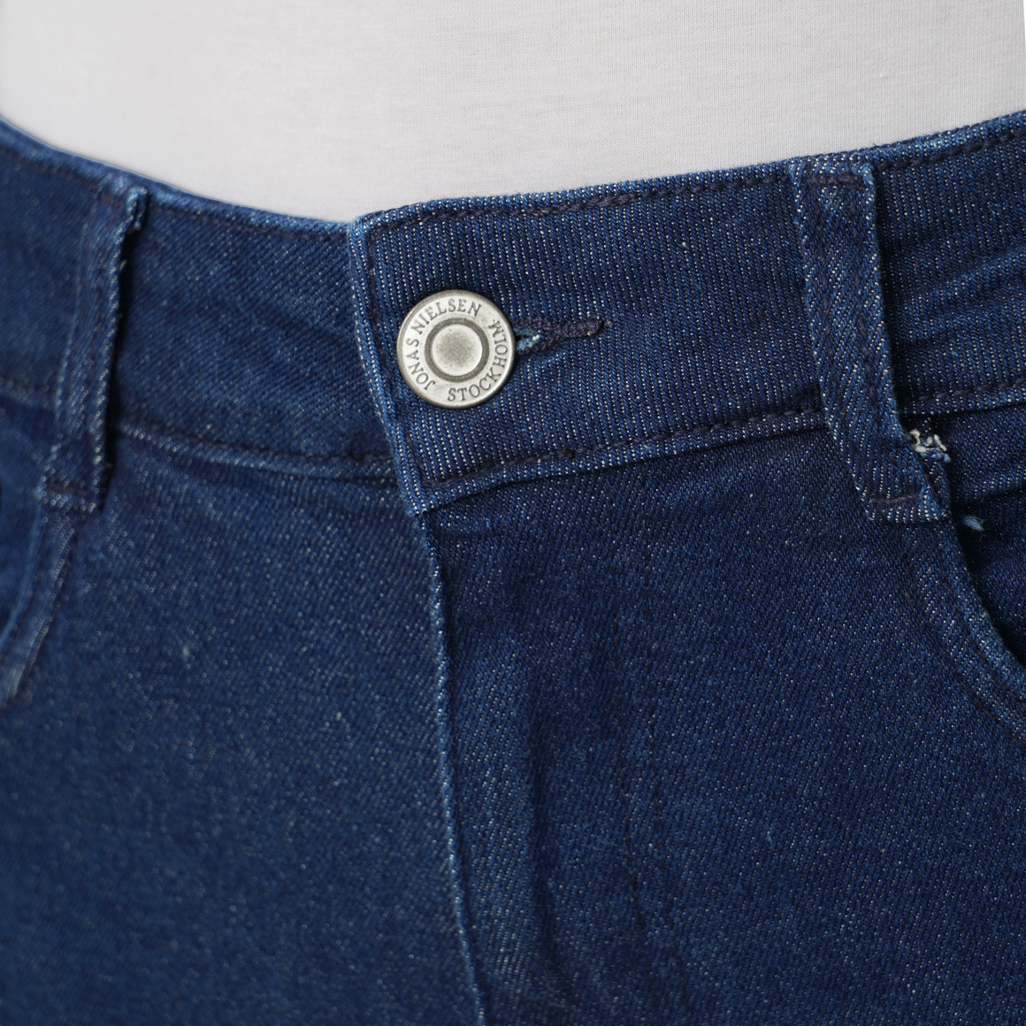 Dames mom-jeans met used-wassing