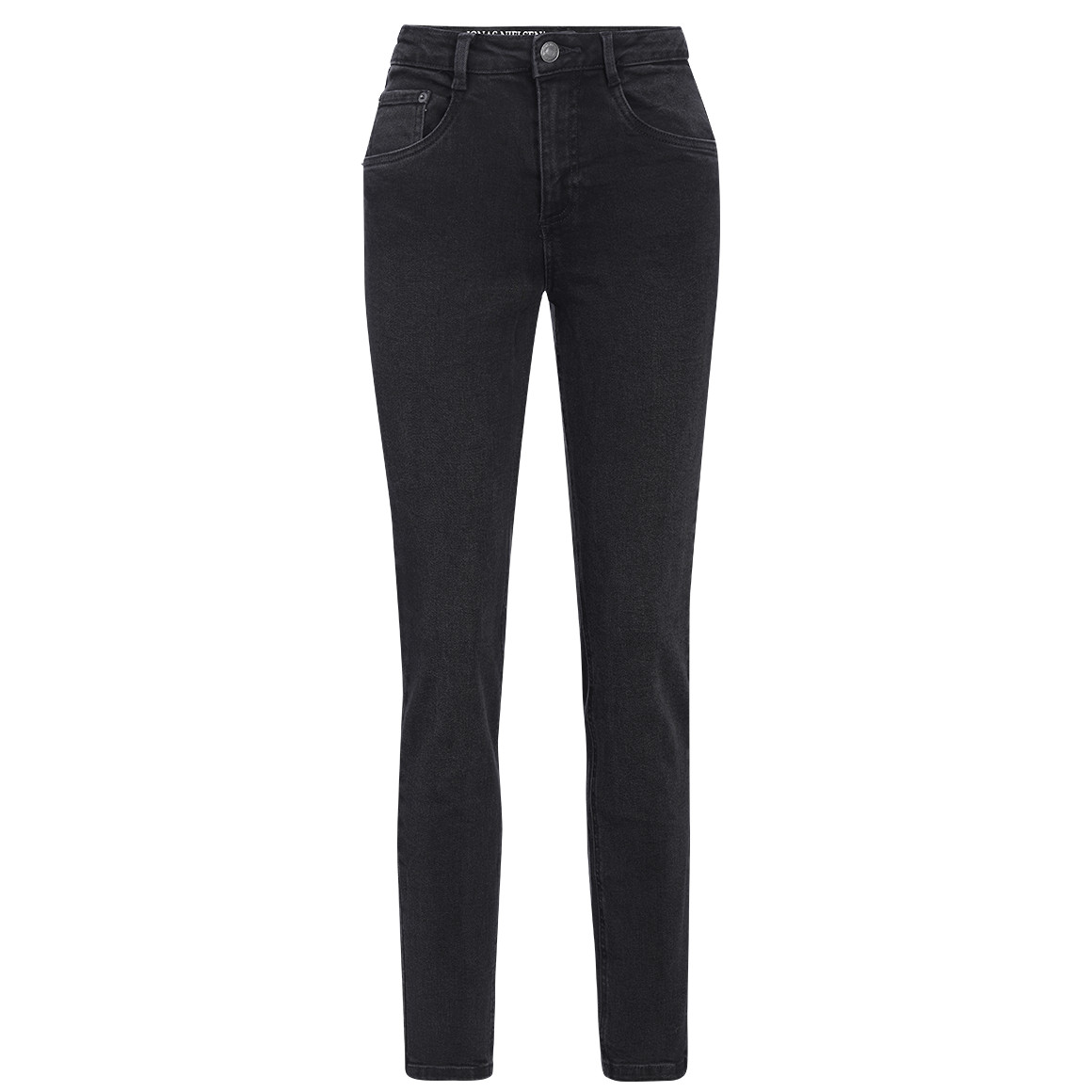 Damen Straight-Jeans mit Used-Waschung