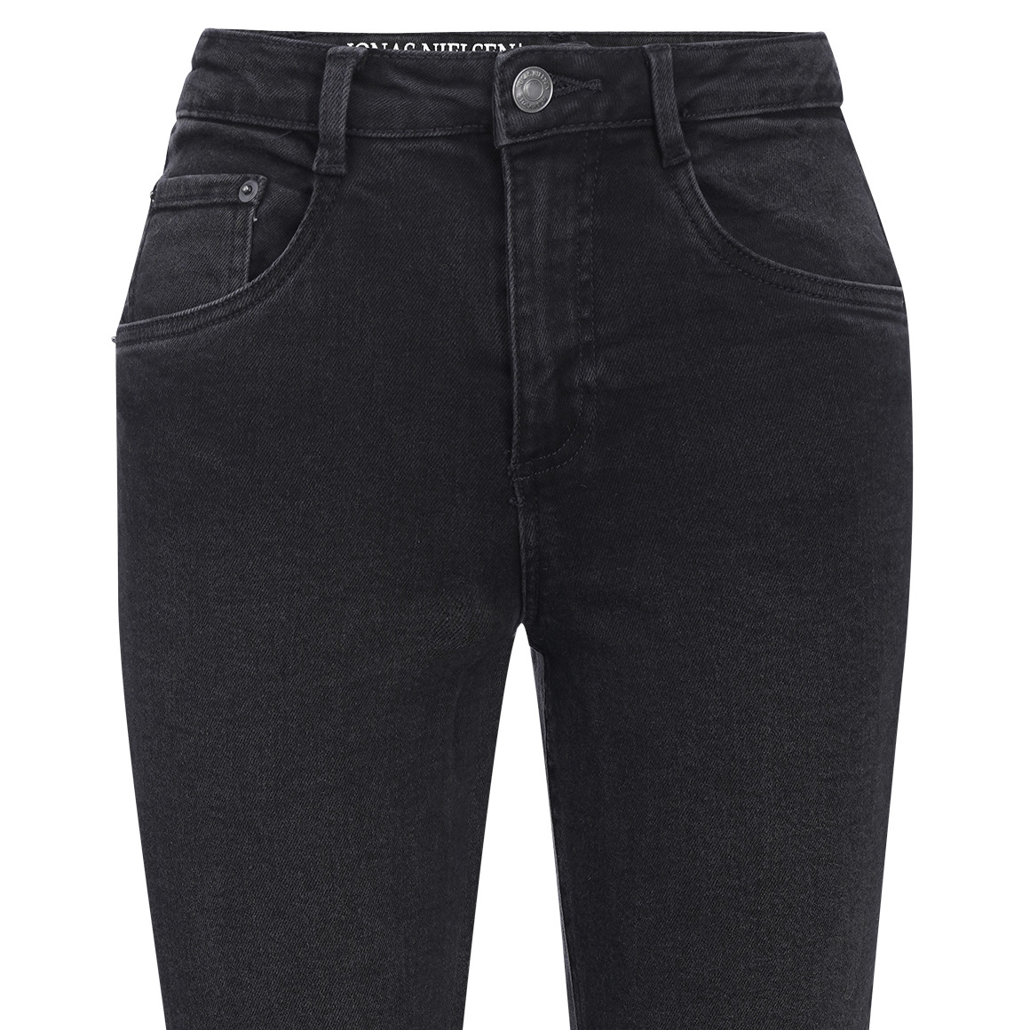 Damen Straight-Jeans mit Used-Waschung