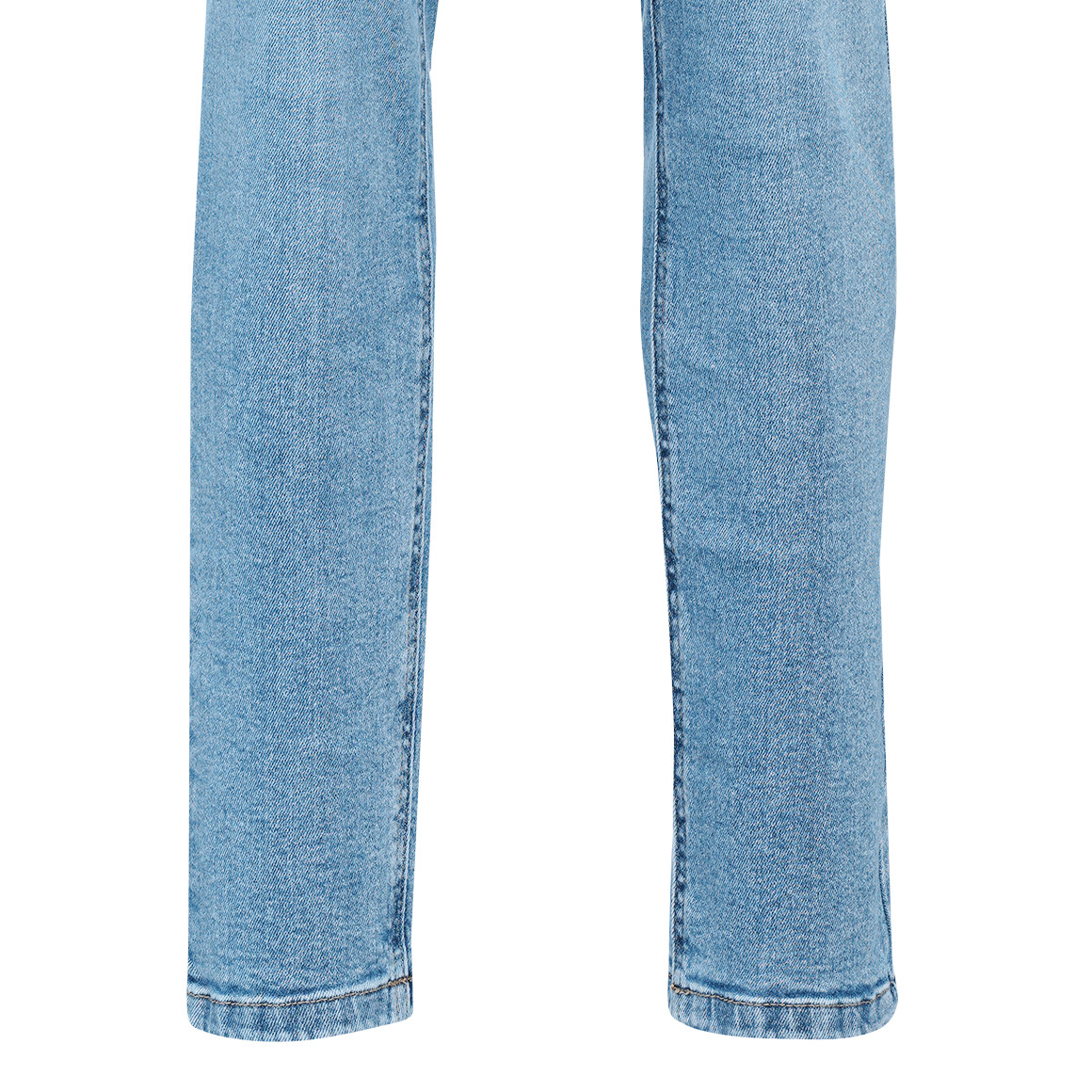 Damen Straight-Jeans mit Used-Waschung