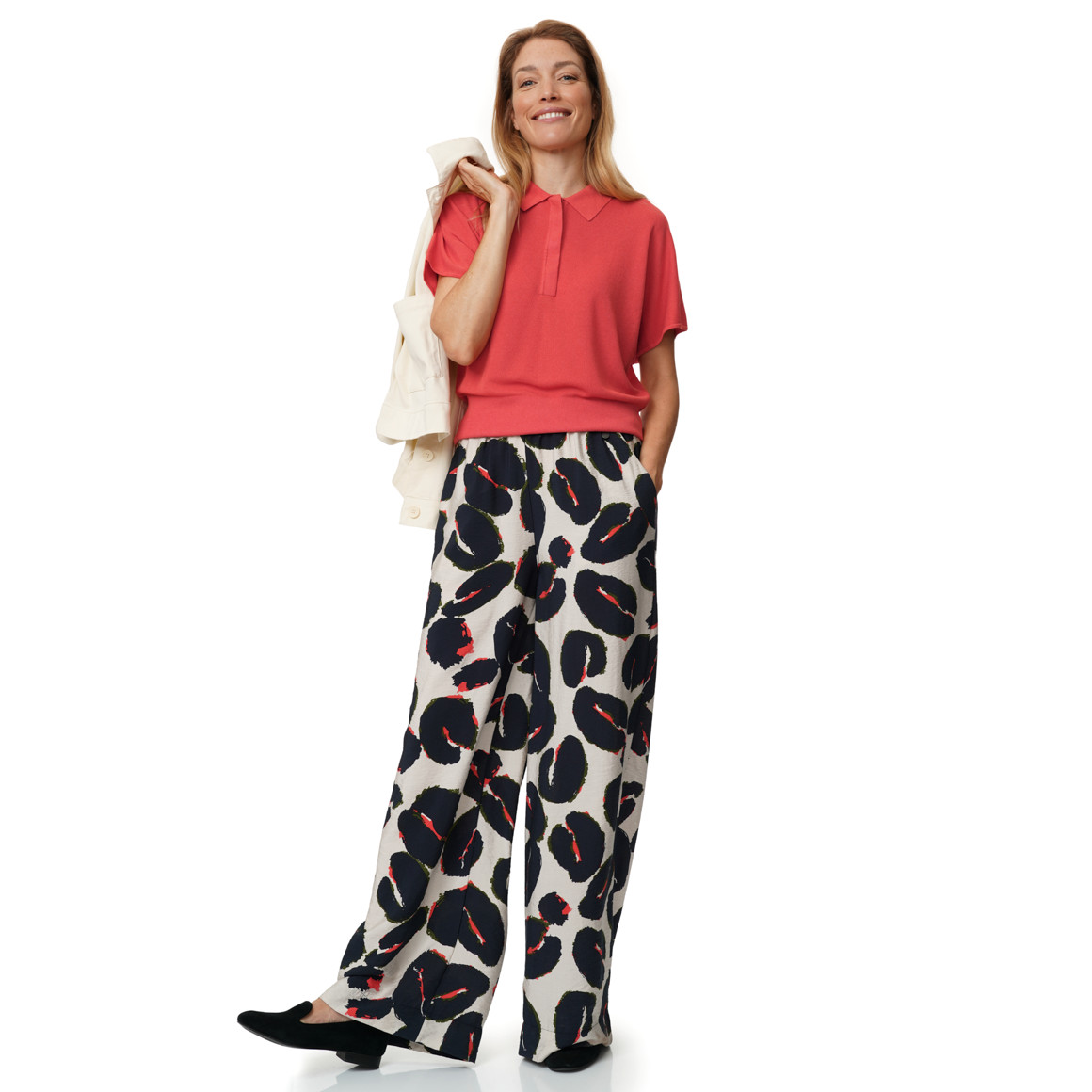 Damen Strick-Polo in leichter Qualität