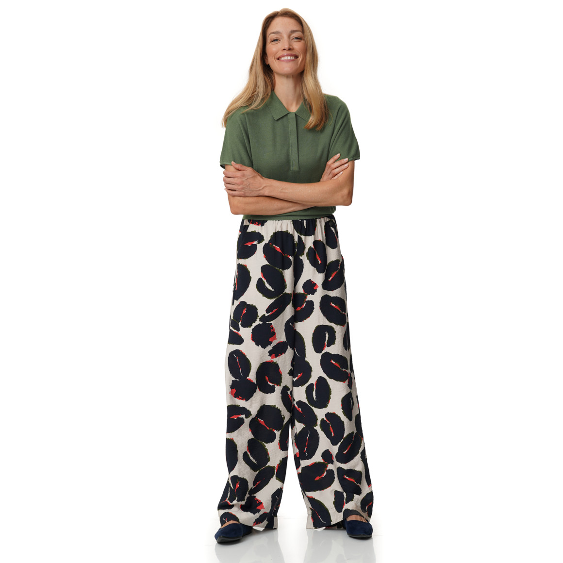 Damen Strick-Polo in leichter Qualität