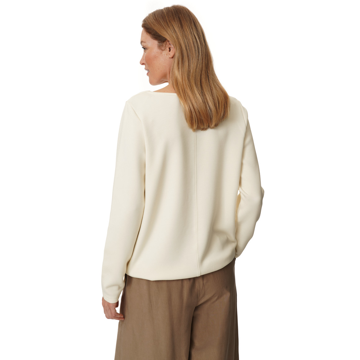Damen Sweatshirt mit Wasserfallkragen