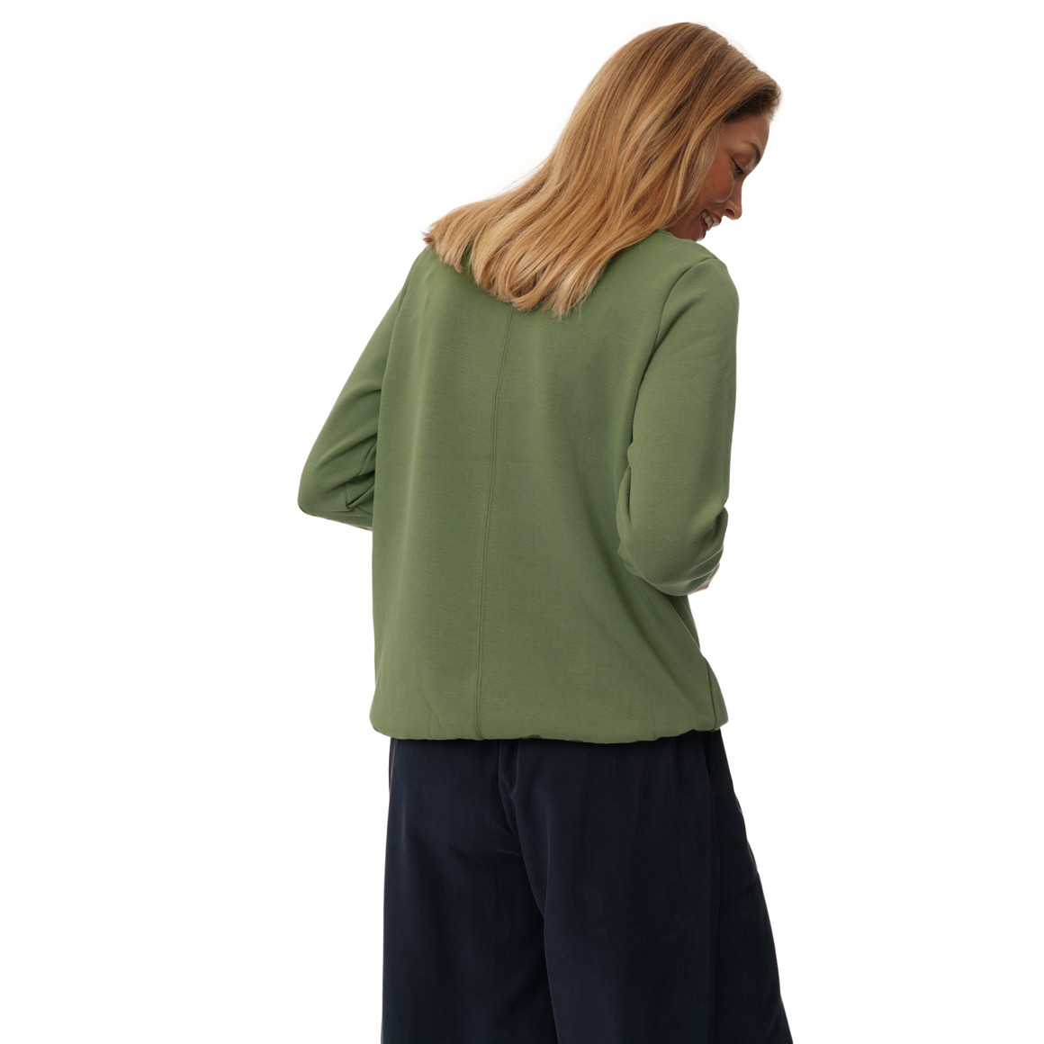 Damen Sweatshirt mit Wasserfallkragen