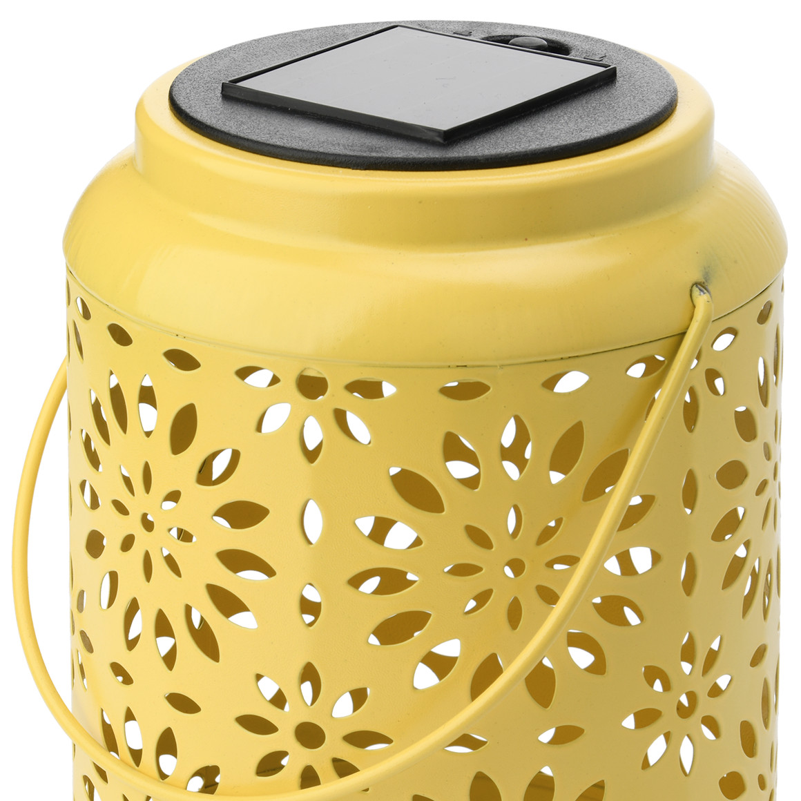 Solarlampe mit Blüten-Muster